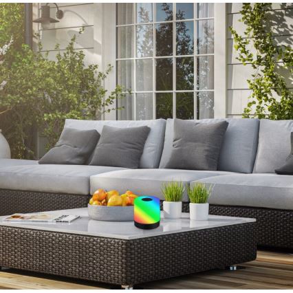 Briloner 7462015 - LED RGB Презареждаема външна настолна лампа LED/1,5W/5V IP44 1200 mAh черна