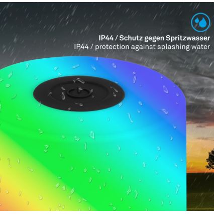 Briloner 7462015 - LED RGB Презареждаема външна настолна лампа LED/1,5W/5V IP44 1200 mAh черна