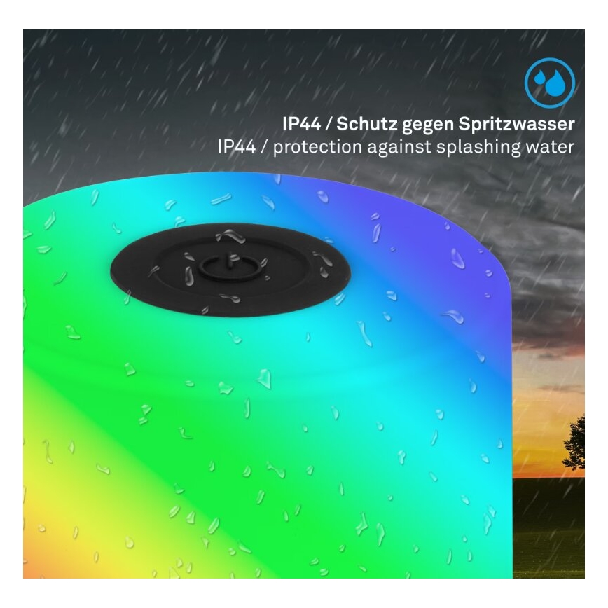 Briloner 7462015 - LED RGB Презареждаема външна настолна лампа LED/1,5W/5V IP44 1200 mAh черна