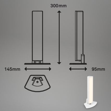 Briloner 7474-016 - LED Димируема сензорна акумулаторна екстериорна настолна лампа 2в1 LED/7W/5V 2200 mAh USB 3000K IP44 бял