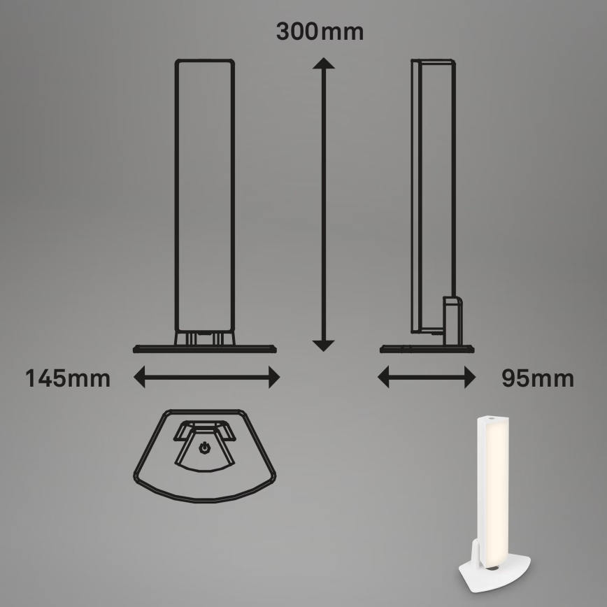 Briloner 7474-016 - LED Димируема сензорна акумулаторна екстериорна настолна лампа 2в1 LED/7W/5V 2200 mAh USB 3000K IP44 бял