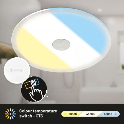 Briloner 7482019 - LED вградено осветително тяло за баня LED/14W/230V 3000/4000/6500K IP44 бяло