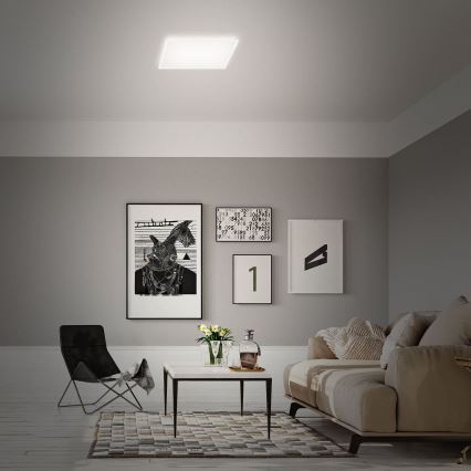 Briloner 7491-016 - LED RGBW димируемо смарт таванно осветително тяло LED/22W/230V 4000K 42x42 см Wi-Fi Tuya + дистанционно управление