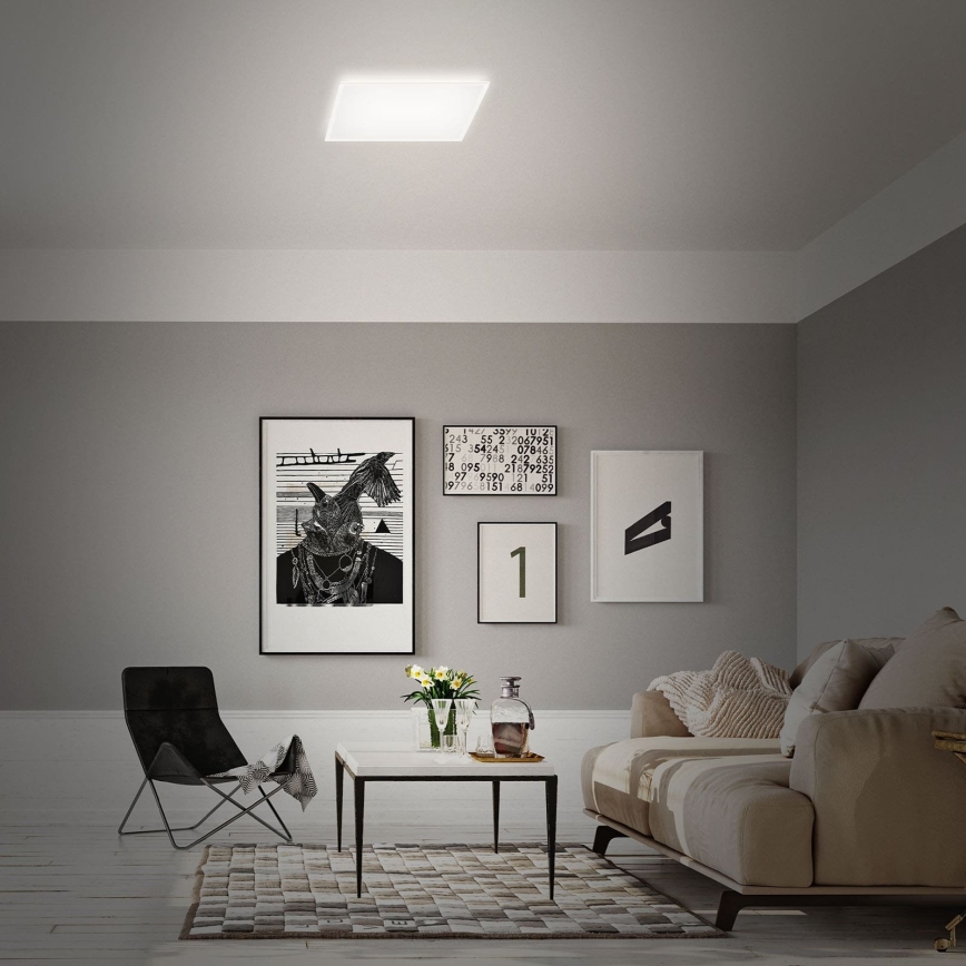Briloner 7491-016 - LED RGBW димируемо смарт таванно осветително тяло LED/22W/230V 4000K 42x42 см Wi-Fi Tuya + дистанционно управление