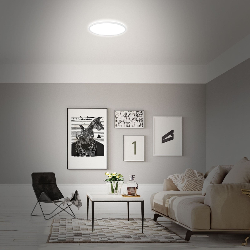 Briloner 7494016 - LED RGBW димируем таванен плафон SMART LED/22W/230V 4000K Ø 42 см Wi-Fi Tuya + дистанционно управление