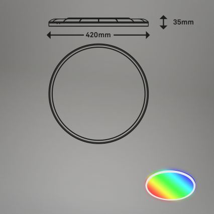 Briloner 7494016 - LED RGBW димируем таванен плафон SMART LED/22W/230V 4000K Ø 42 см Wi-Fi Tuya + дистанционно управление