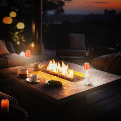 Briloner 7510012 - LED RGBW външна презареждаема настолна лампа CALIDA с регулируема яркост LED/2,5W/5V IP44 1200 mAh оранжева