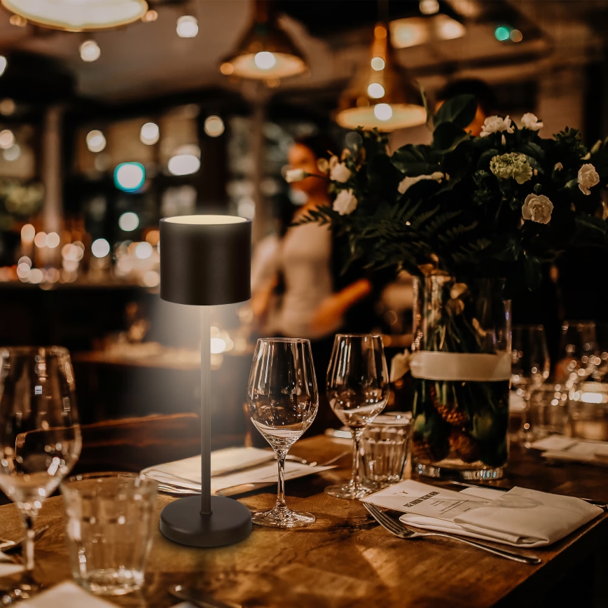 Briloner 7521015 - димируема презареждаема настолна лампа SIGO за външна употреба LED/2,5W/5V IP44 2600 mAh черна