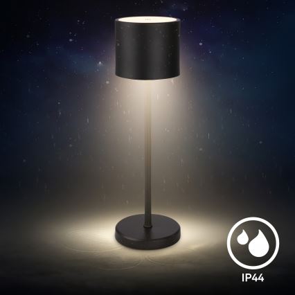 Briloner 7521015 - димируема презареждаема настолна лампа SIGO за външна употреба LED/2,5W/5V IP44 2600 mAh черна
