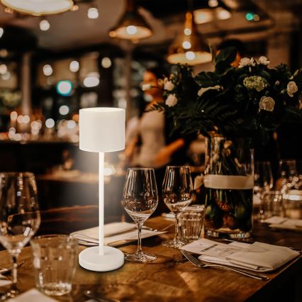 Briloner 7521016 - Димируема презареждаема настолна лампа за външна употреба SIGO LED/2,5W/5V IP44 2600 mAh бяла