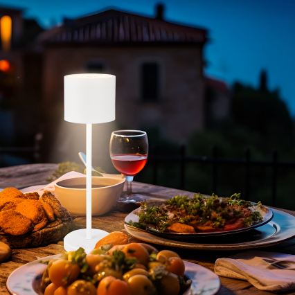 Briloner 7521016 - Димируема презареждаема настолна лампа за външна употреба SIGO LED/2,5W/5V IP44 2600 mAh бяла