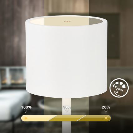 Briloner 7521016 - Димируема презареждаема настолна лампа за външна употреба SIGO LED/2,5W/5V IP44 2600 mAh бяла