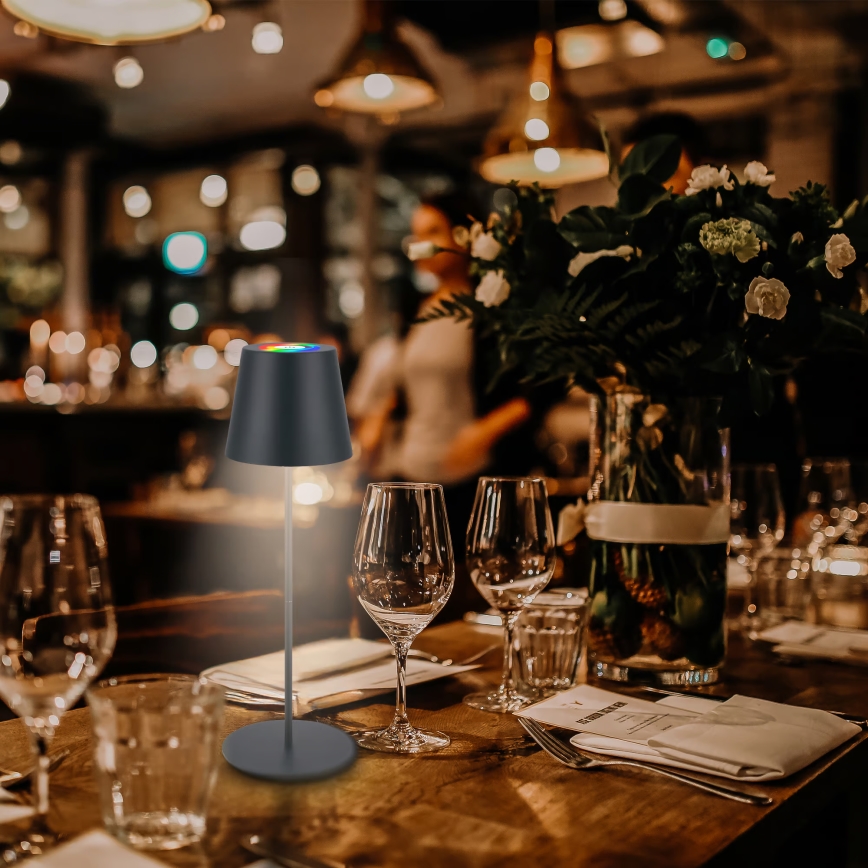 Briloner 7559015 - COLORIS LED RGB димируема презареждаема външна настолна лампа LED/3,5W/5V IP44 2000 mAh антрацит Wi-Fi Tuya