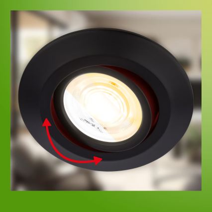 Briloner 7586035 - КОМПЛЕКТ 3x LED вградени осветителни тела за баня KLIRA LED/4,9W/230V 2500/3000/4000K IP23 черни