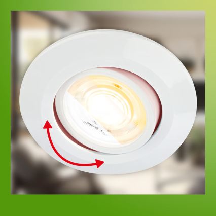 Briloner 7586036 - Комплект от 3 бели вградени LED осветителни тела KLIRA за баня 1xLED/4,9W/230V 2500/3000/4000K IP23