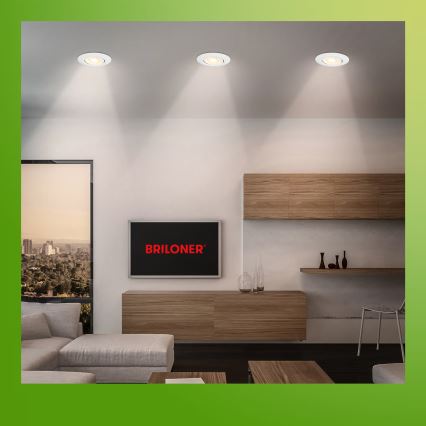Briloner 7586036 - комплект 3x вградени LED таванни осветителни тела за баня KLIRA LED/4,9W/230V 2500/3000/4000K IP23 бели