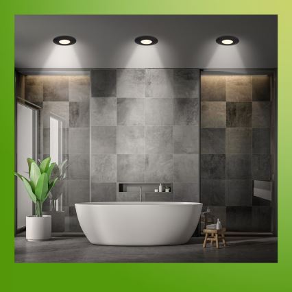 Briloner 7588035 - Комплект от 3 вградени осветителни тела за баня KLIRA LED/4,9W/230V 2500/3000/4000K IP44 черни