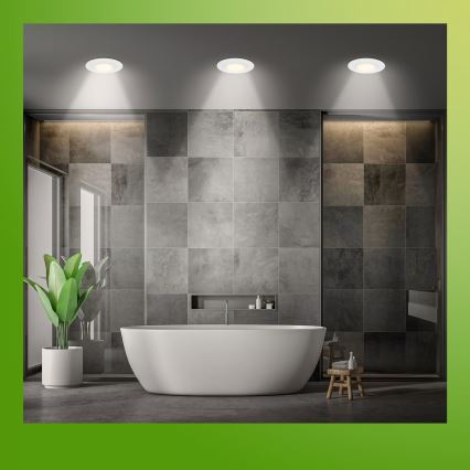 Briloner 7588036 - Комплект от 3 вградени таванни LED осветителни тела за баня KLIRA LED/4,9W/230V 2500/3000/4000K IP44, бели
