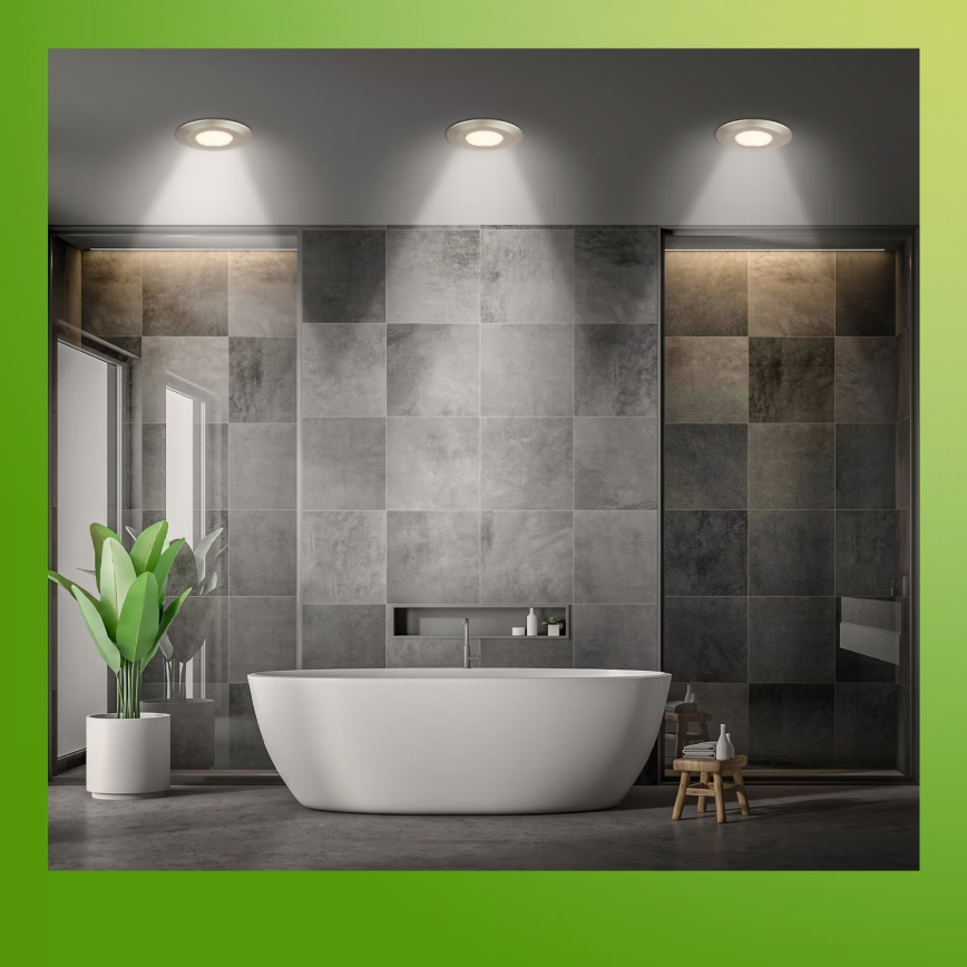 Briloner 7589032 - Комплект от 3 димируеми вградени LED осветителни тела за баня KLIRA LED/4,9W/230V IP44 матов хром