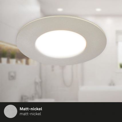 Briloner 7598032 - К-кт 3x LED Лампа за вграждане в баня LED/4,9W/230V IP44 2700/4000/6500K матов хром