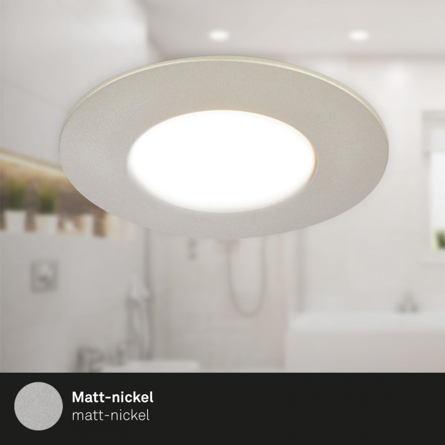 Briloner 7598032 - К-кт 3x LED Лампа за вграждане в баня LED/4,9W/230V IP44 2700/4000/6500K матов хром