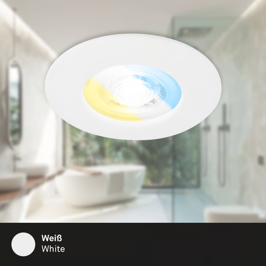 Briloner 7605036 - КОМПЛЕКТ 3xLED Вградено осветително тяло за баня 3xLED/4,9W/230V 2700/4000/6500K IP44 бяло