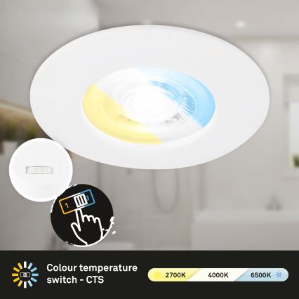 Briloner 7605036 - КОМПЛЕКТ 3xLED вградено осветително тяло за баня 3xLED/4,9W/230V IP44 бял