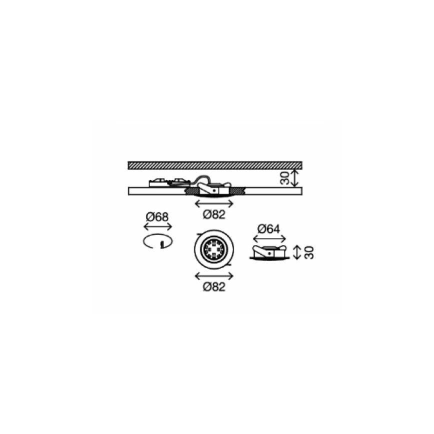 Briloner 8309-019 - LED Димируема лампа за вграждане в баня LED/5W/230V IP23