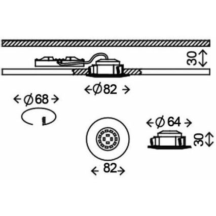 Briloner 8312-019 - Лампа за вграждане в баня LED/5W/230V IP23