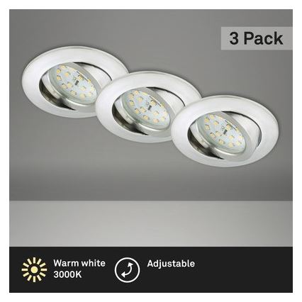 Briloner 8312-039 - К-кт 3x LED Лампа за вграждане в баня LED/5W/230V IP23