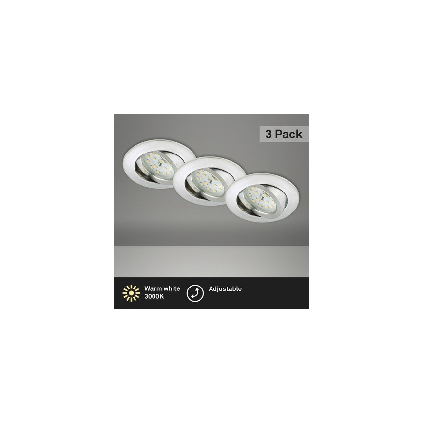 Briloner 8312-039 - К-кт 3x LED Лампа за вграждане в баня LED/5W/230V IP23