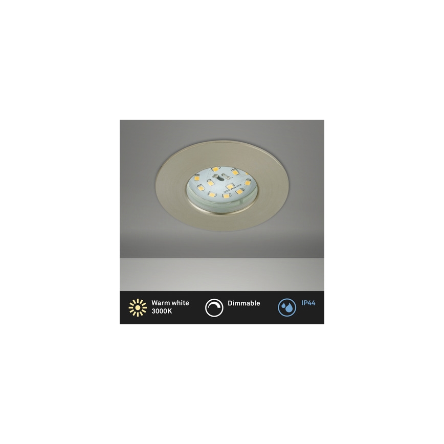 Briloner 8316-012 - LED димируемо вградено таванно осветително тяло за баня LED/5,5W/230V IP44 матов хром