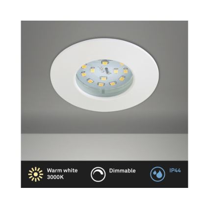 Briloner 8316-016 - Димируемо вградено таванно осветително тяло за баня LED/5,5W/230V IP44 бяло