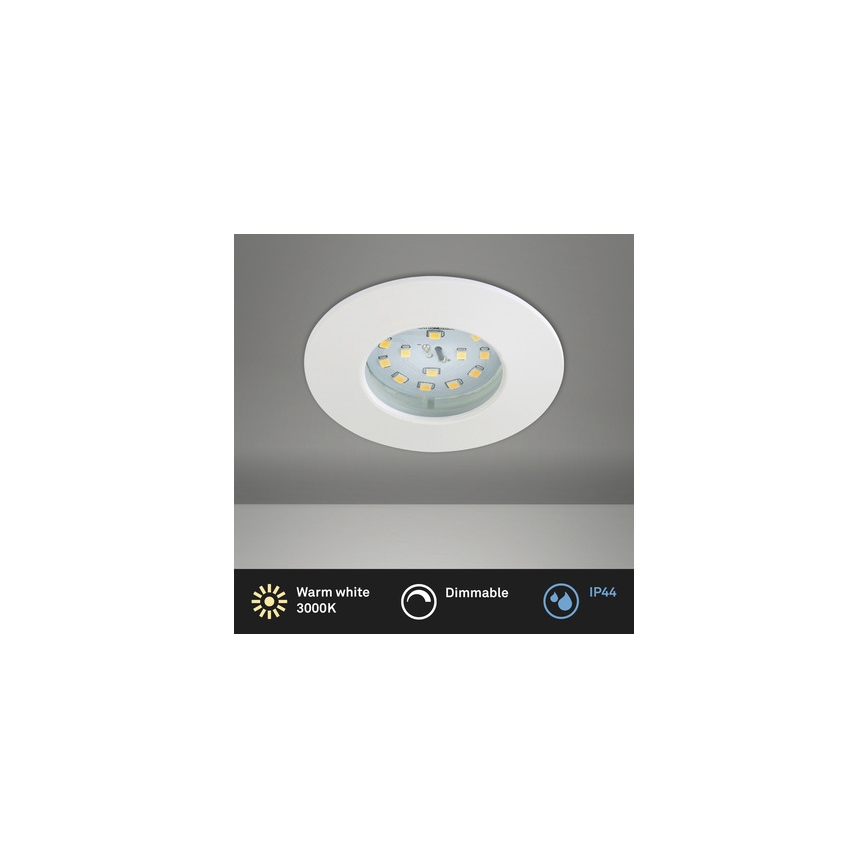 Briloner 8316-016 - Димируемо вградено таванно осветително тяло за баня LED/5,5W/230V IP44 бяло