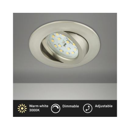 Briloner 8317-012 - димируемо LED осветително тяло за окачен таван за баня LED/5,5W/230V IP23 матов хром