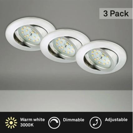 Briloner 8317-039-К-кт 3x LED Димируема лампа за вграждане в баня LED/5,5W/230V IP23