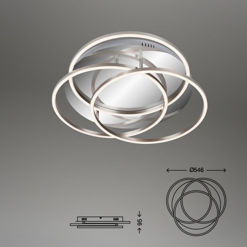 Briloner - LED Димируем плафон FRAMES LED/60W/230V лъскав хром
