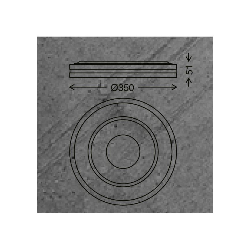 Briloner - LED Димируем плафон RIPPLE LED/24W/230V 3000-6500K + дистанционно управление