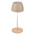 Briloner - LED димируема презареждаема сензорна външна настолна лампа MINI LED/2,5W/5V IP44 1800 mAh бежова