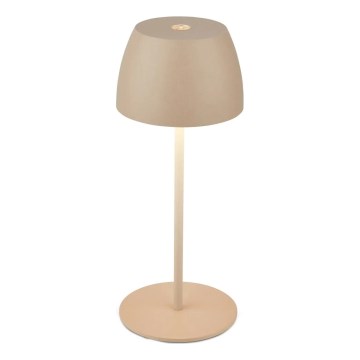 Briloner - LED димируема презареждаема сензорна външна настолна лампа MINI LED/2,5W/5V IP44 1800 mAh бежова