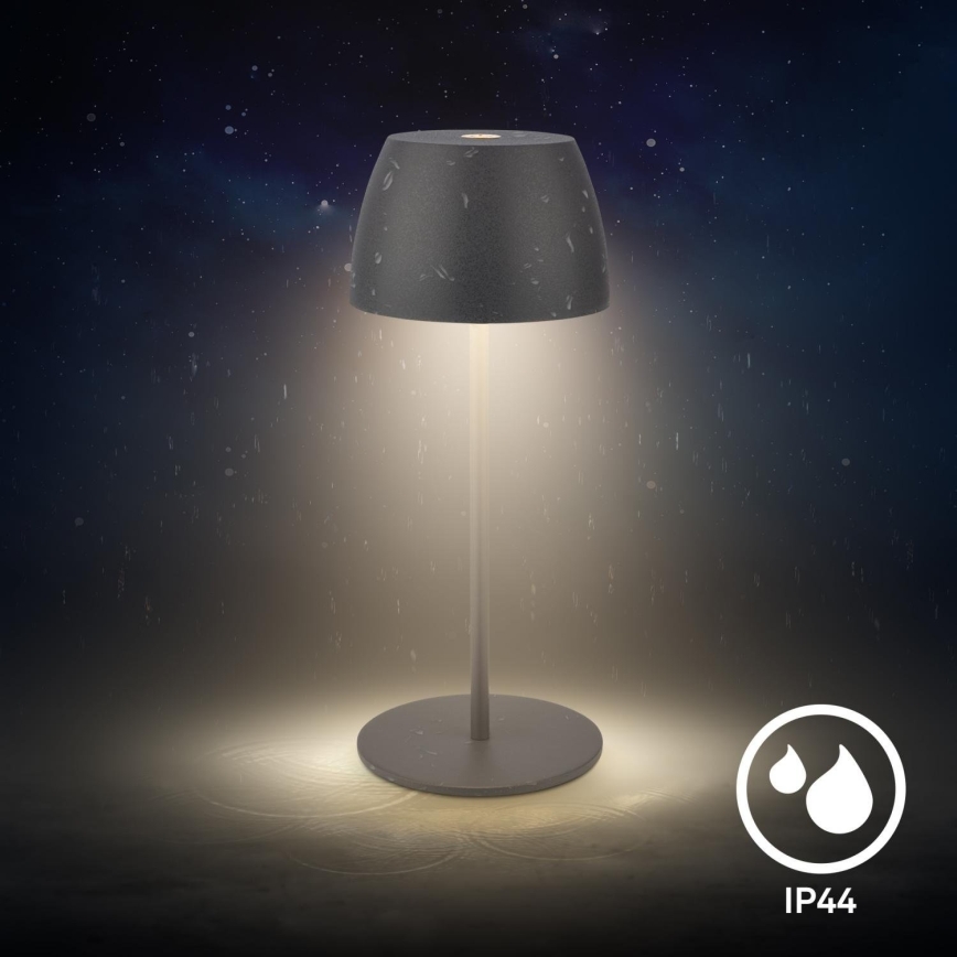 Briloner - LED димируема презареждаема сензорна външна настолна лампа MINI LED/2,5W/5V IP44 1800 mAh антрацит