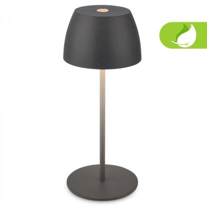 Briloner - LED димируема презареждаема сензорна външна настолна лампа MINI LED/2,5W/5V IP44 1800 mAh антрацит