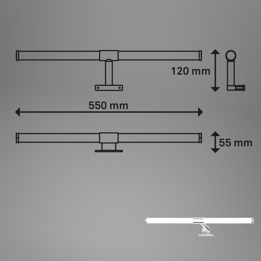 Briloner - LED осветление за огледало за баня SALA LED/8W/230V 4000K IP44 55 cm