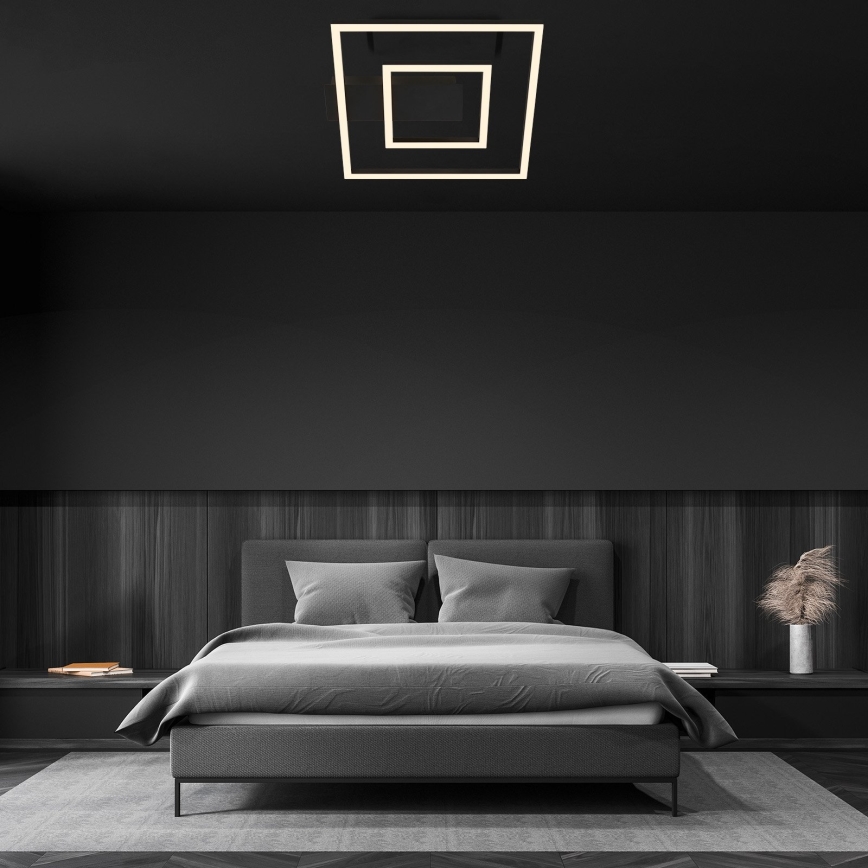 Briloner - LED плафон FRAME LED/22W/230V 3000K 30x32 cm черен