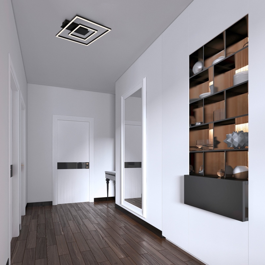Briloner - LED плафон FRAME LED/22W/230V 3000K 30x32 cm черен