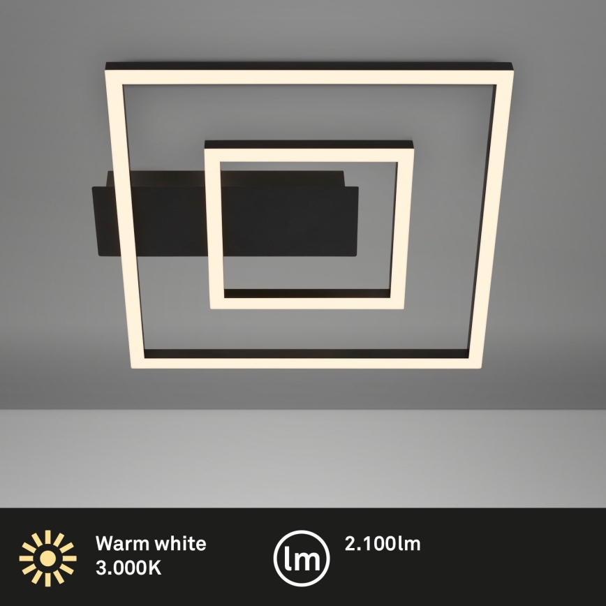 Briloner - LED плафон FRAME LED/22W/230V 3000K 30x32 cm черен