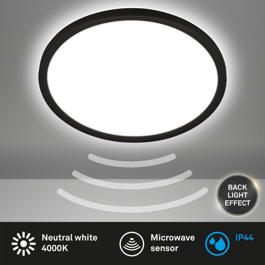 Briloner - LED таванно осветително тяло за баня с сензор MOVE LED/18W/230V IP44 диаметър 29 см бяло