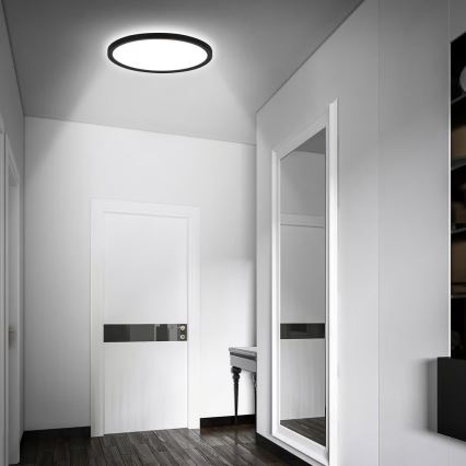 Briloner - LED таванно осветително тяло за баня MOVE с сензор за движение, 18 W/230 V, IP44, Ø 29 см, черно