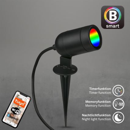 Briloner - LED RGBW димируемо външно осветително тяло LED/4,4W/230V 2700/4000/6500K IP44 Wi-Fi Tuya