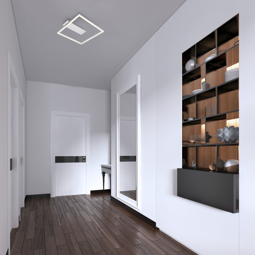 Briloner - LED таванно осветително тяло FRAME LED/14W/230V 3000K 30x32 см матов хром